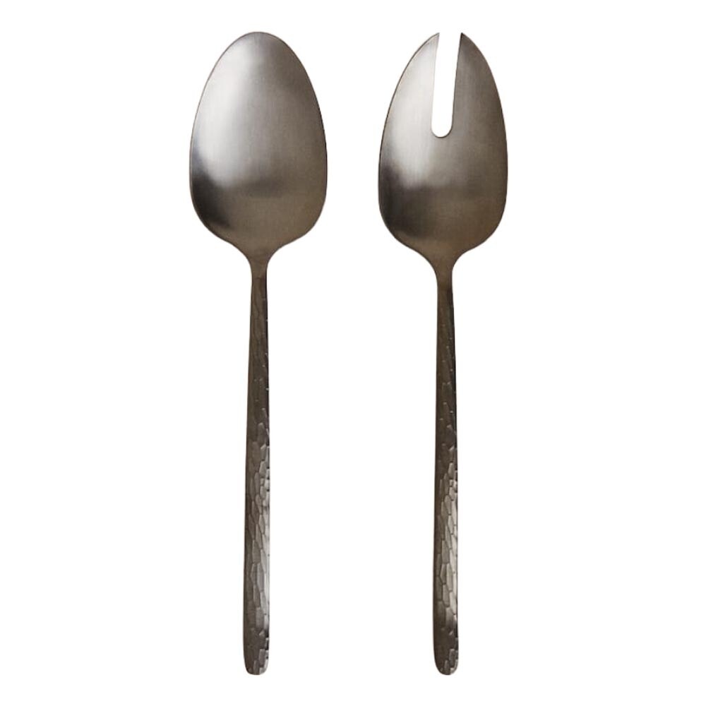 

Набор сервировочных приборов Zara Home Hammered Handle, 2 предмета, черный