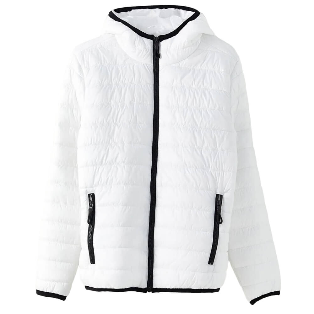 

Куртка LC Waikiki Classic Standard Pattern Hooded, белый/черный