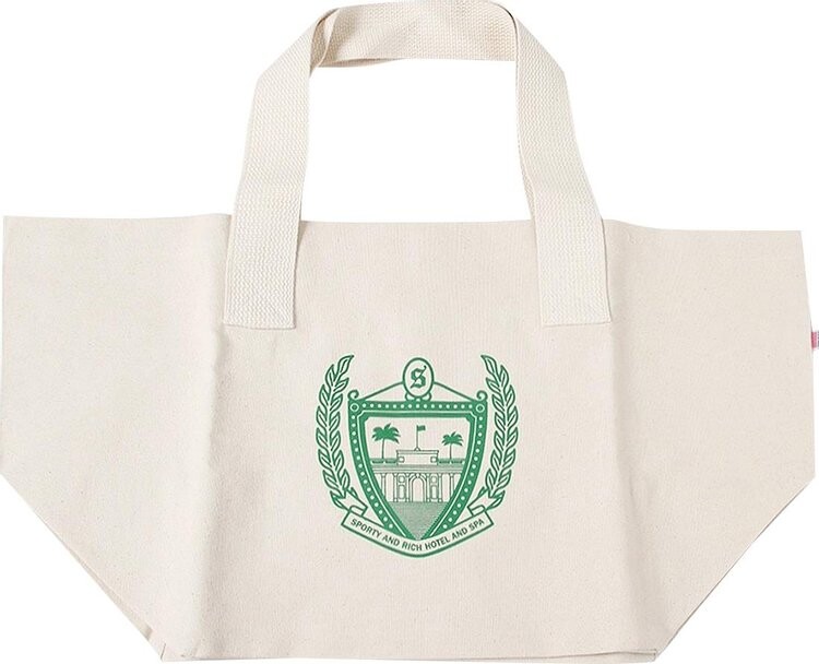 

Сумка Sporty & Rich Beverly Hills Tote Natural/Green, зеленый