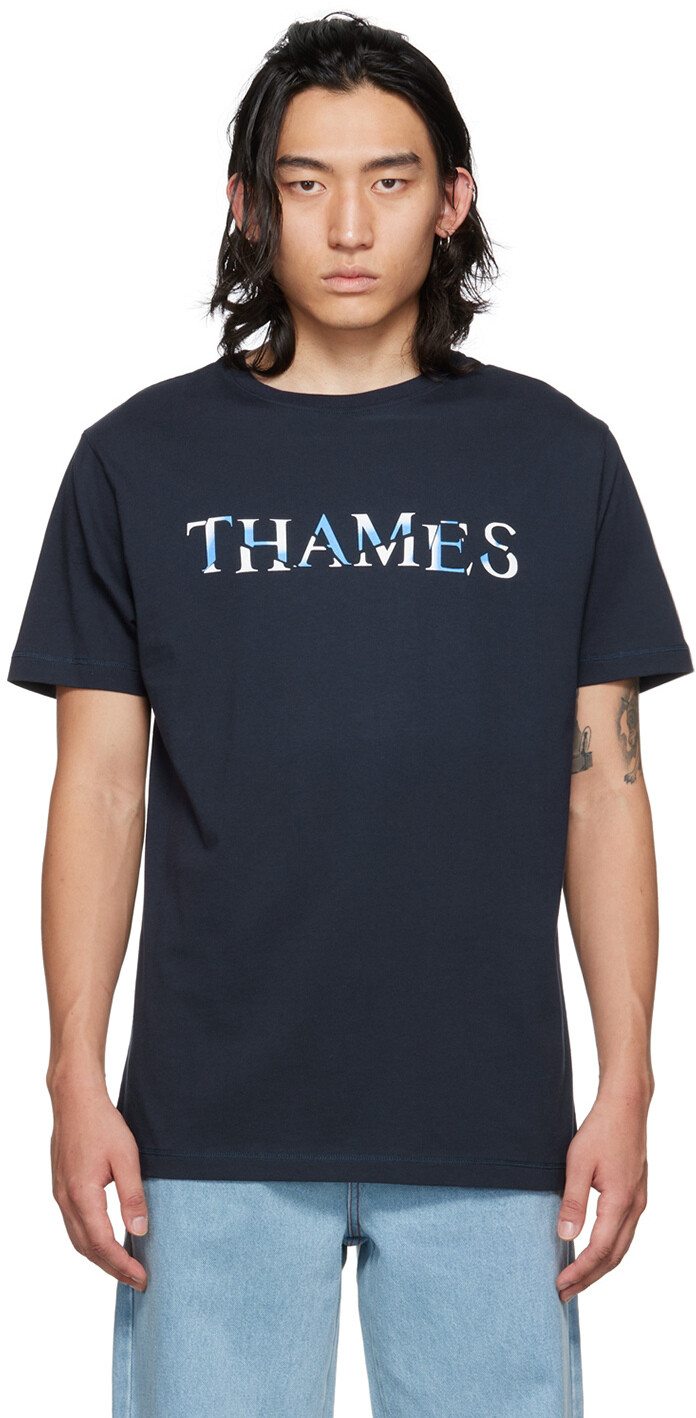 

Эксклюзивная темно-синяя футболка SSENSE Phantom Thames MMXX., Синий