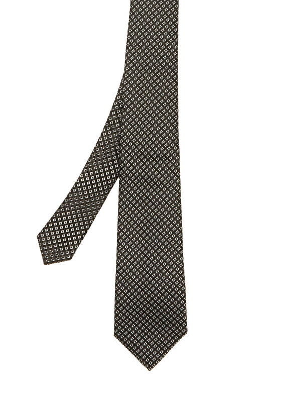 

Черный шелковый галстук с микро-узором Canali