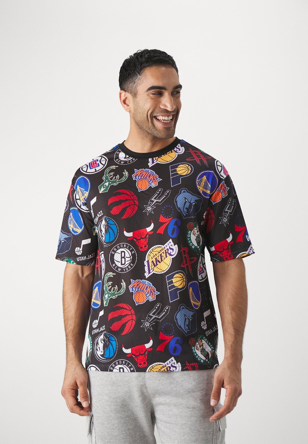 

Футболка с принтом Nba New Era, цвет black/multi-coloured