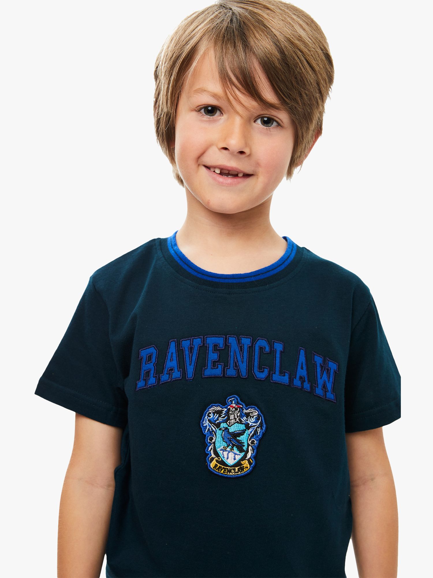 Детская футболка с короткими рукавами Гарри Поттер и Равенкло Fabric Flavours, темно-синий гарри поттер распределяющая говорящая шляпа хогвартса 43 см