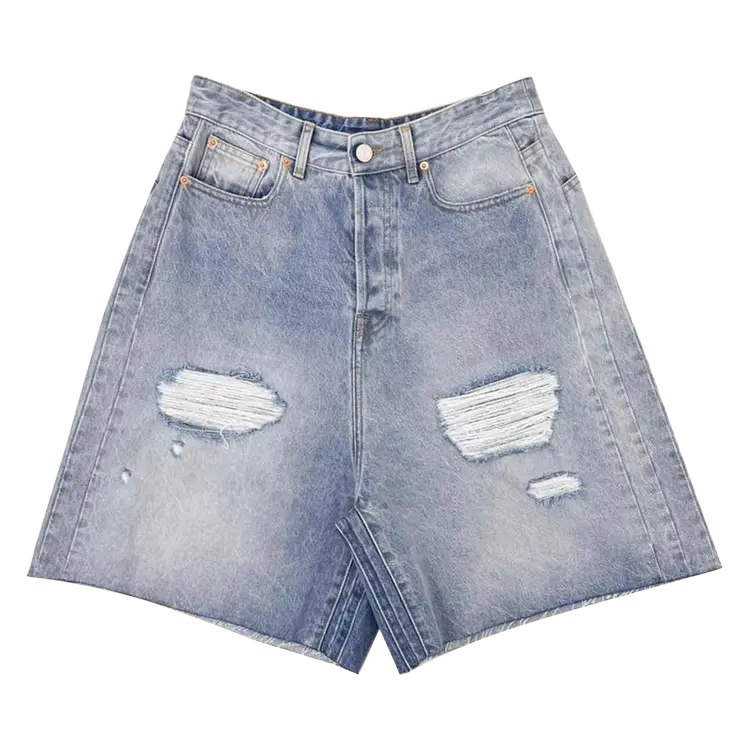 

Шорты Vetements Destroyed Baggy 'Blue', синий