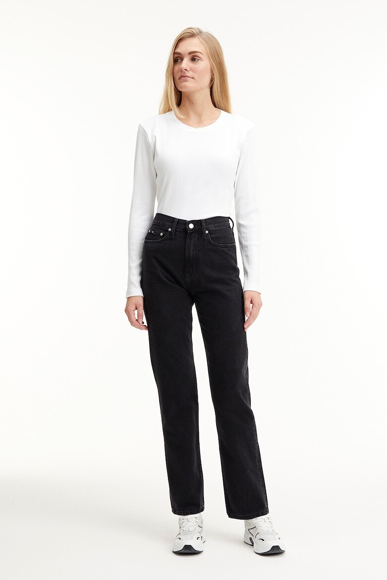 

Прямые джинсы с высокой талией Calvin Klein Jeans, черный