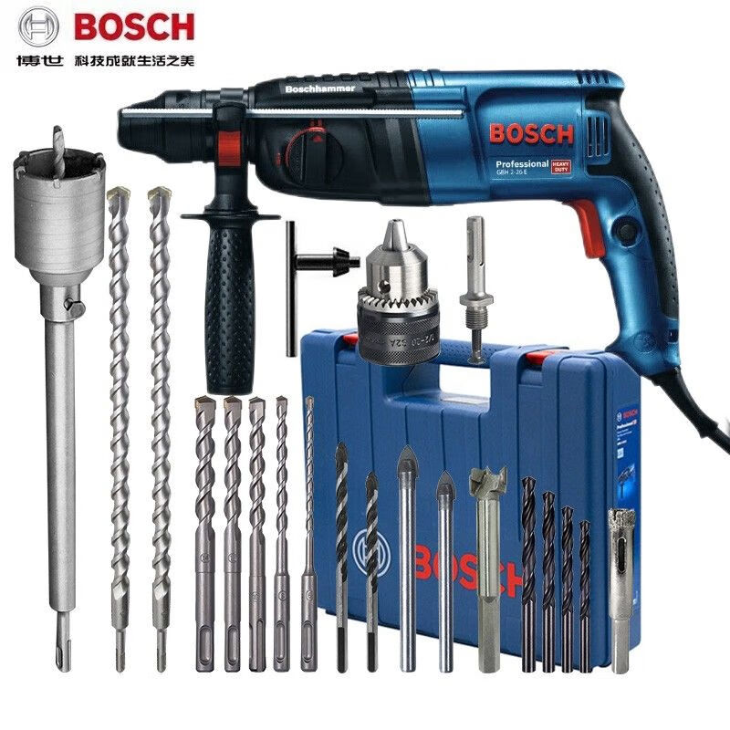 Ударная дрель с электрическим молотком Bosch GBH2-26DRE/E, многофункциональная легкая ударная электродрель вперед и назад, высокая мощность