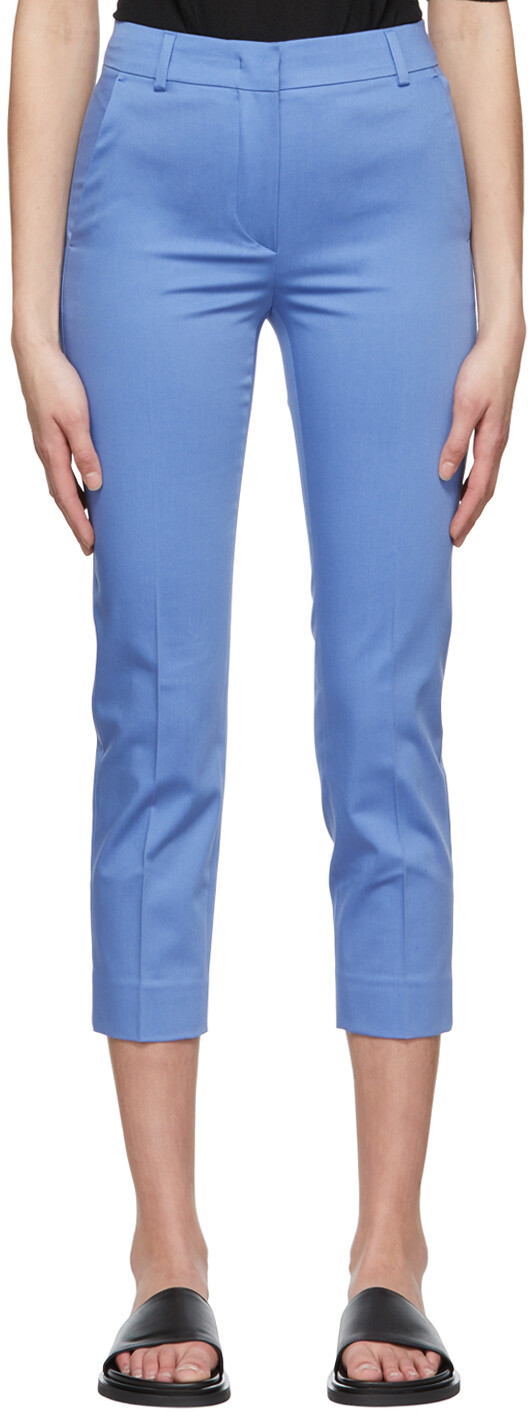 

Синие хлопковые брюки Max Mara
