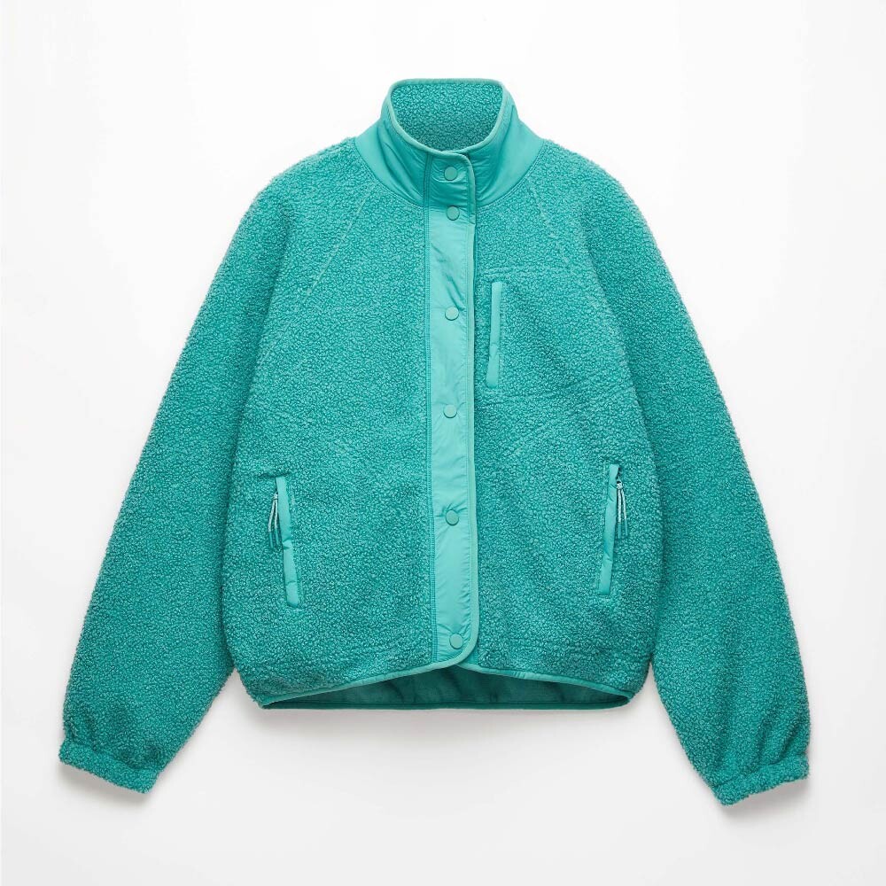 

Куртка Oysho Faux-shearling, бирюзовый, Зеленый