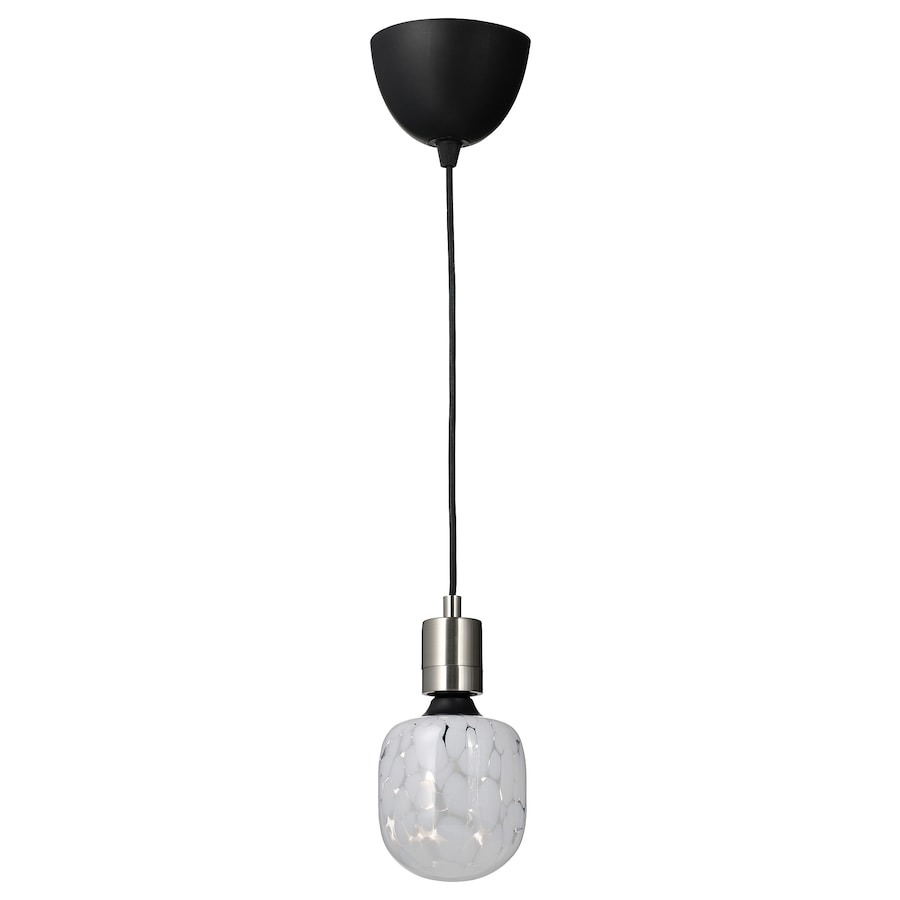Потолочный светильник+лампа Ikea Skaftet/Molnart Nickel-plated, белый самовар 7 литров формы банка комбинированный никелированный
