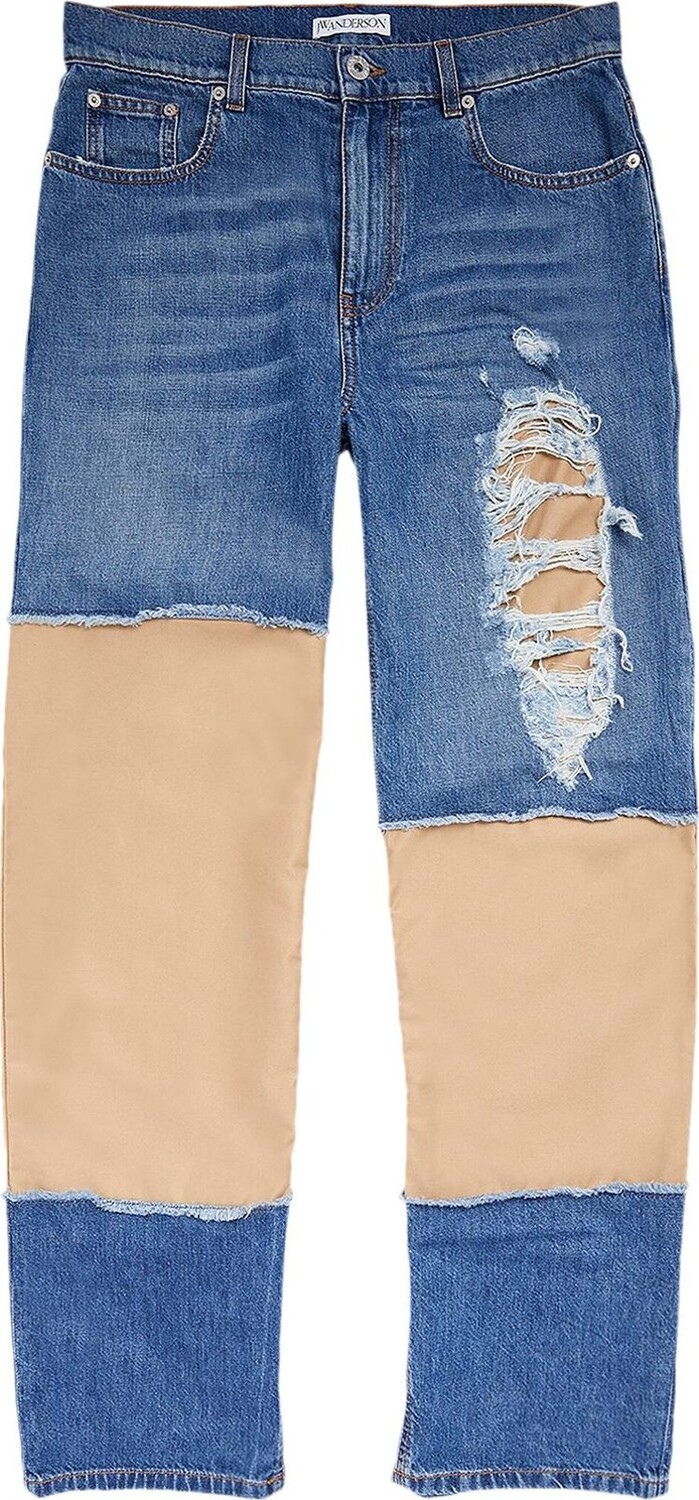 

Джинсы JW Anderson Distressed Jeans 'Blue', синий