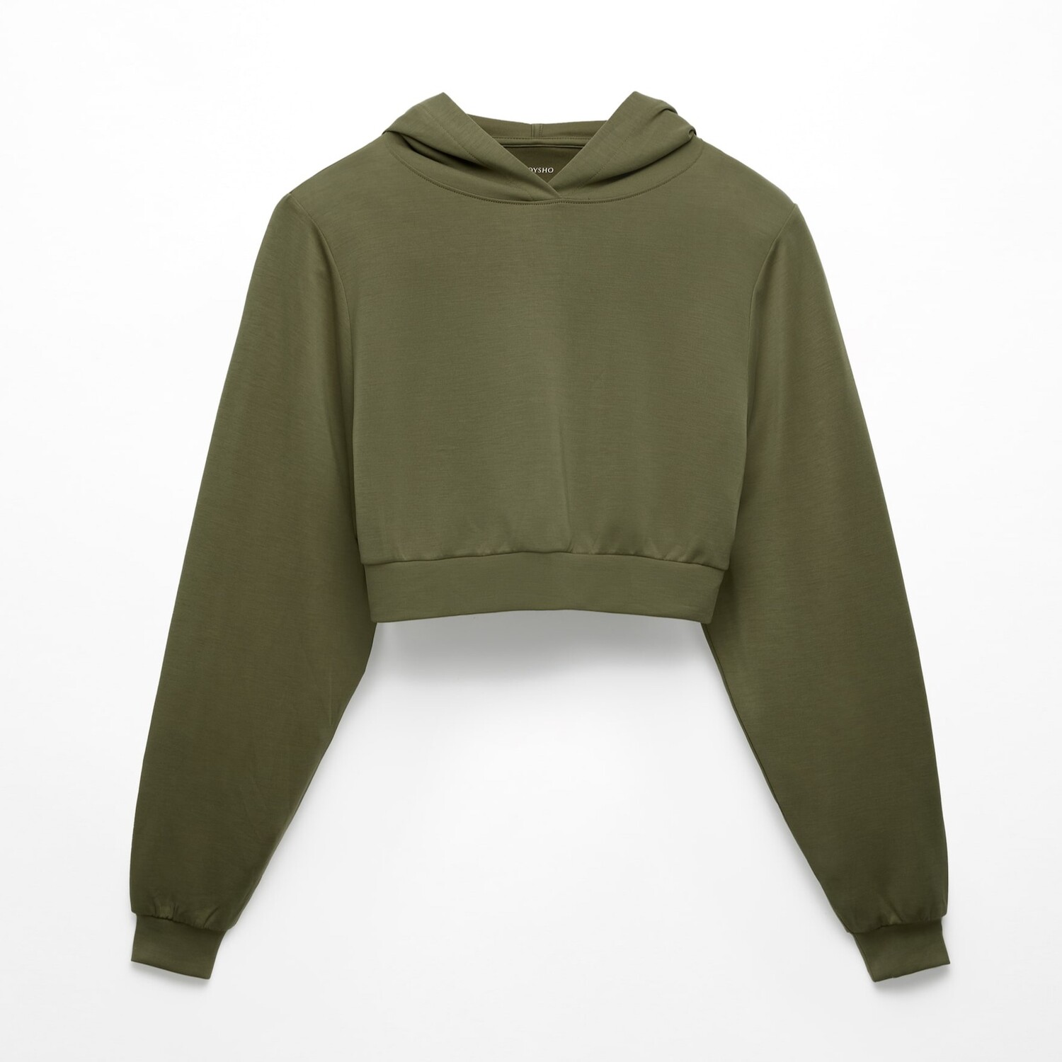 

Толстовка Oysho Crop With Modal, хаки