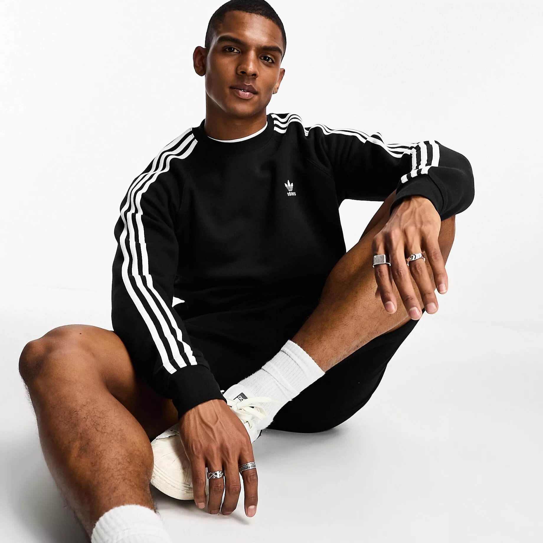 Толстовка Adidas Originals Adicolor Three Stripe, черный