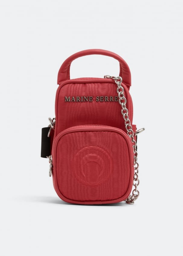 

Сумка кросс-боди MARINE SERRE Two-pocket multiposition mini bag, розовый