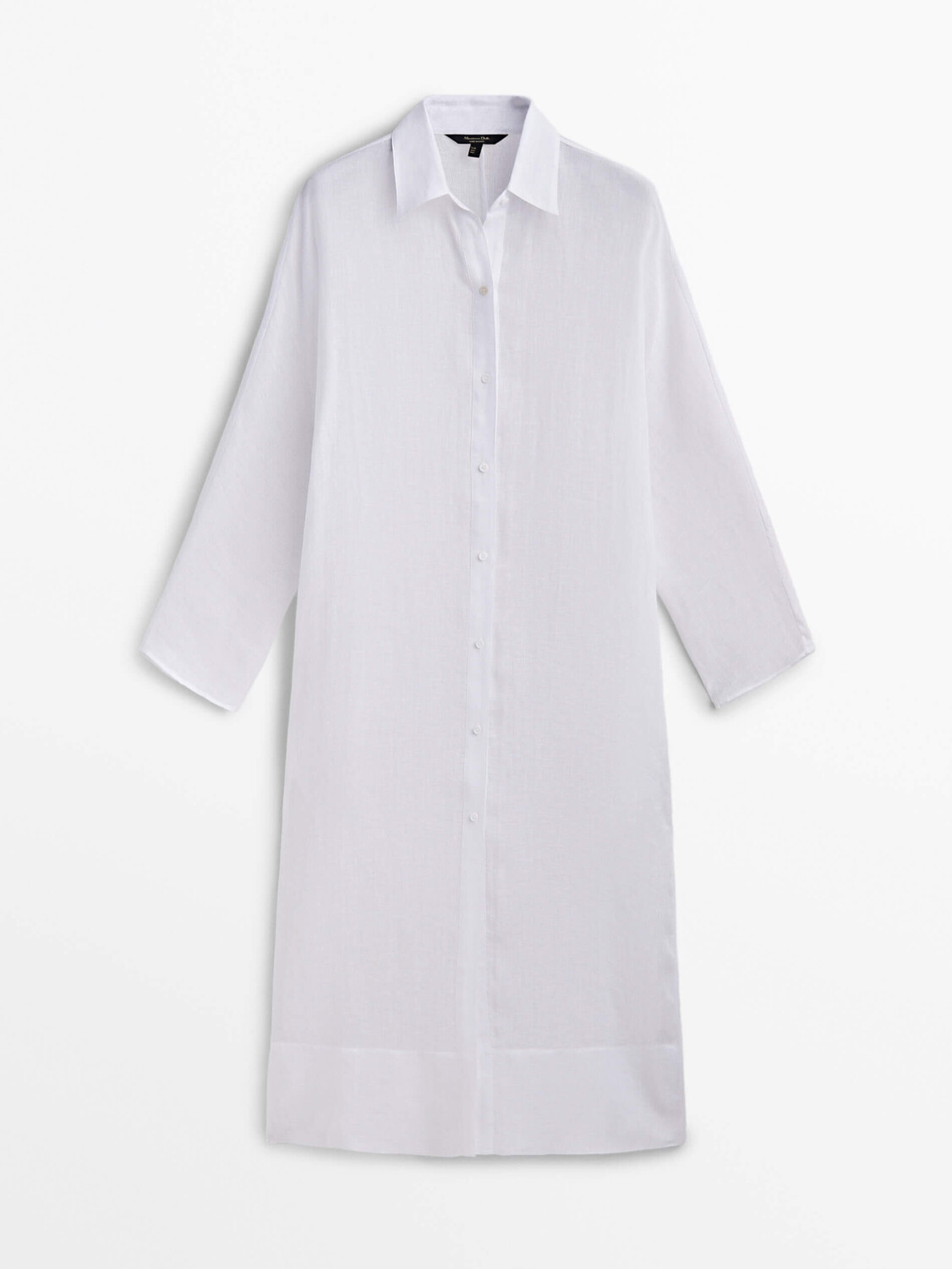 

Платье рубашка Massimo Dutti Linen Oversize, белый