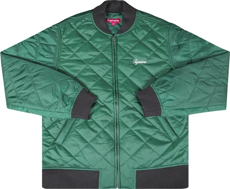 

Куртка Supreme Sequin Patch Quilted Bomber Jacket 'Green', зеленый