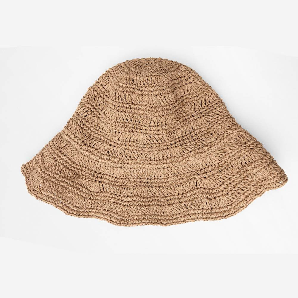Шляпа Zara Woven, светло-коричневый