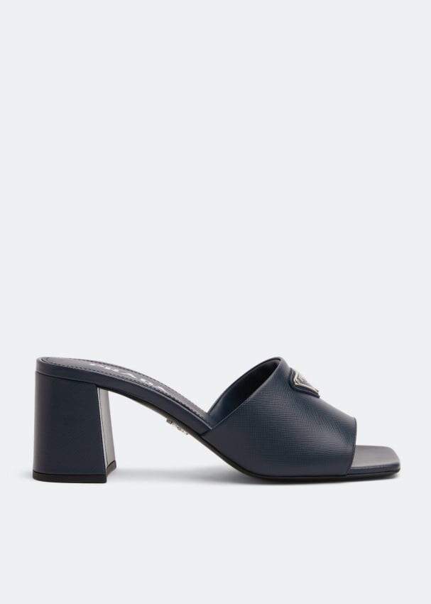 

Сандалии PRADA Saffiano leather sandals, синий