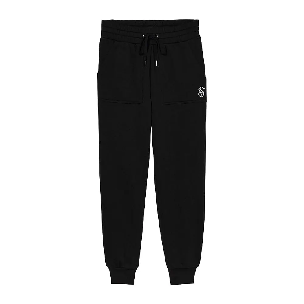 

Брюки джоггеры Victoria's Secret Cotton Fleece High-Rise, черный
