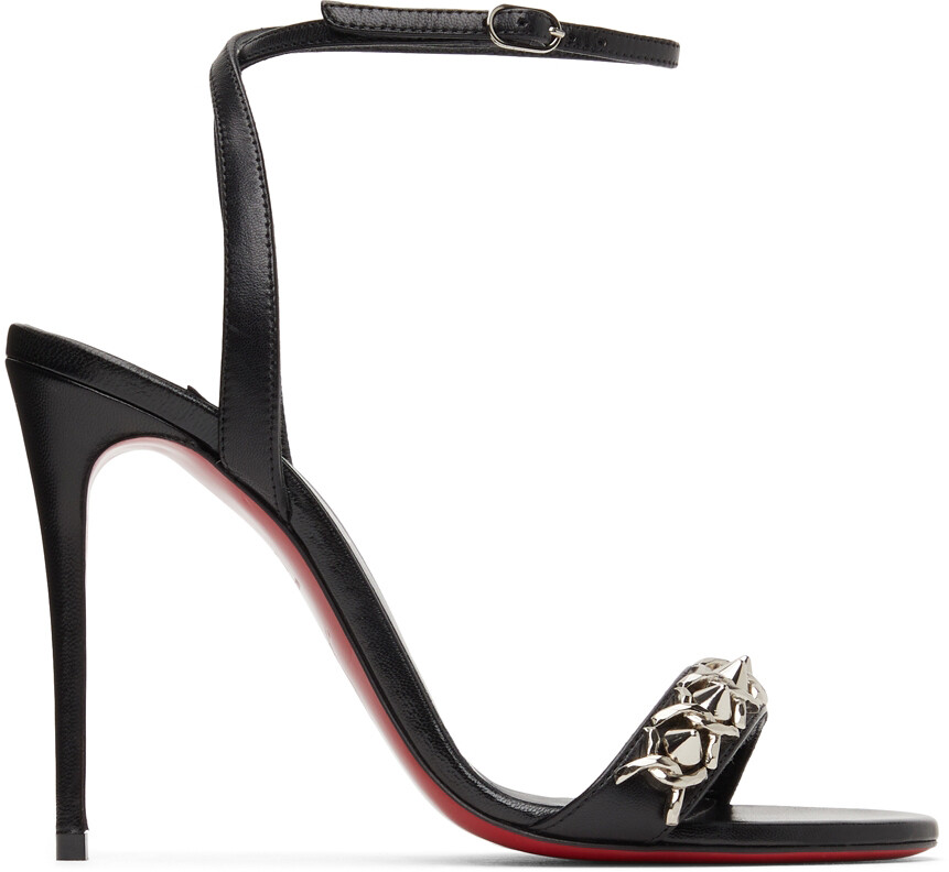 

Черные туфли на каблуке 100 мм с цепочкой Loubigirl Christian Louboutin
