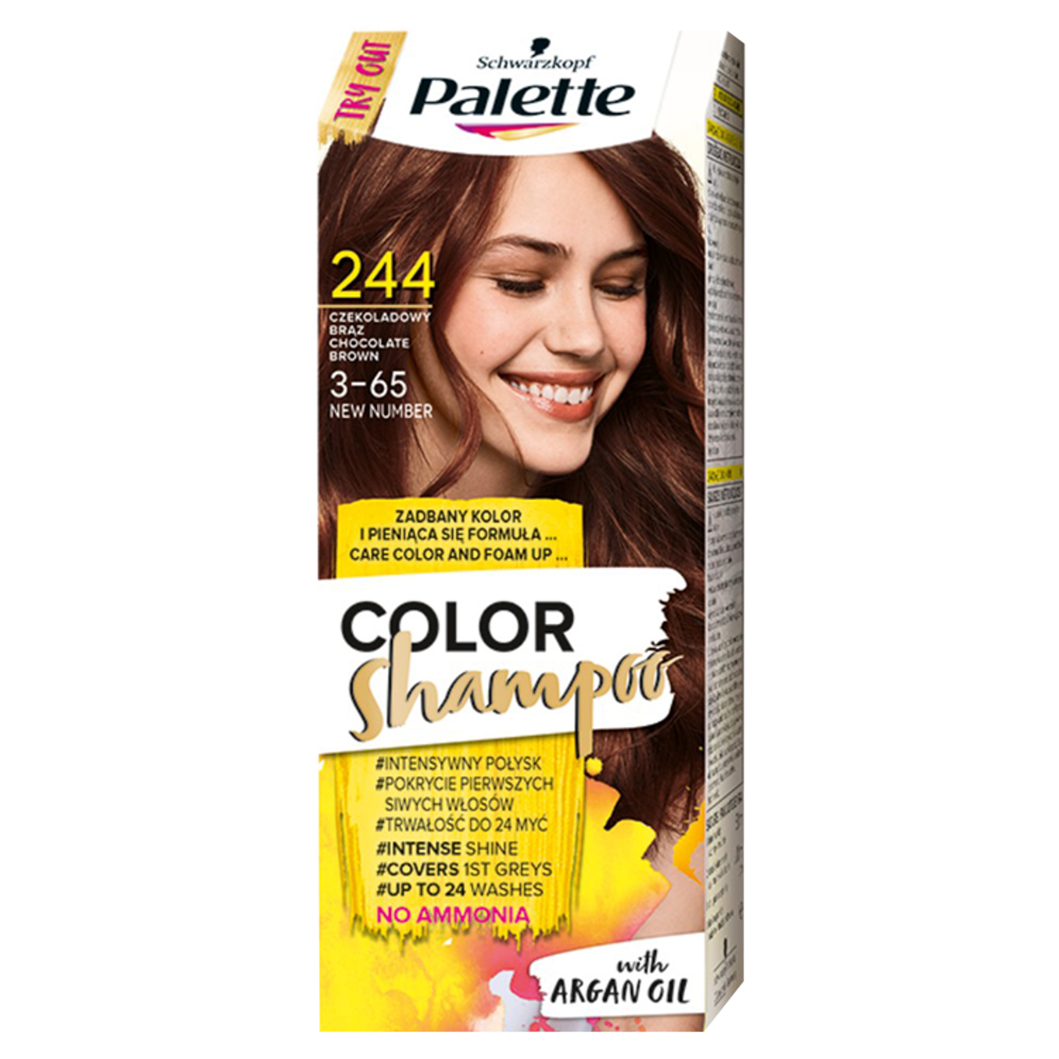 Palette Color Shampoo шампунь-краска для волос 3-65 (244)  шоколадно-коричневый, 1 упаковка – купить из-за границы через сервис  «CDEK.Shopping»