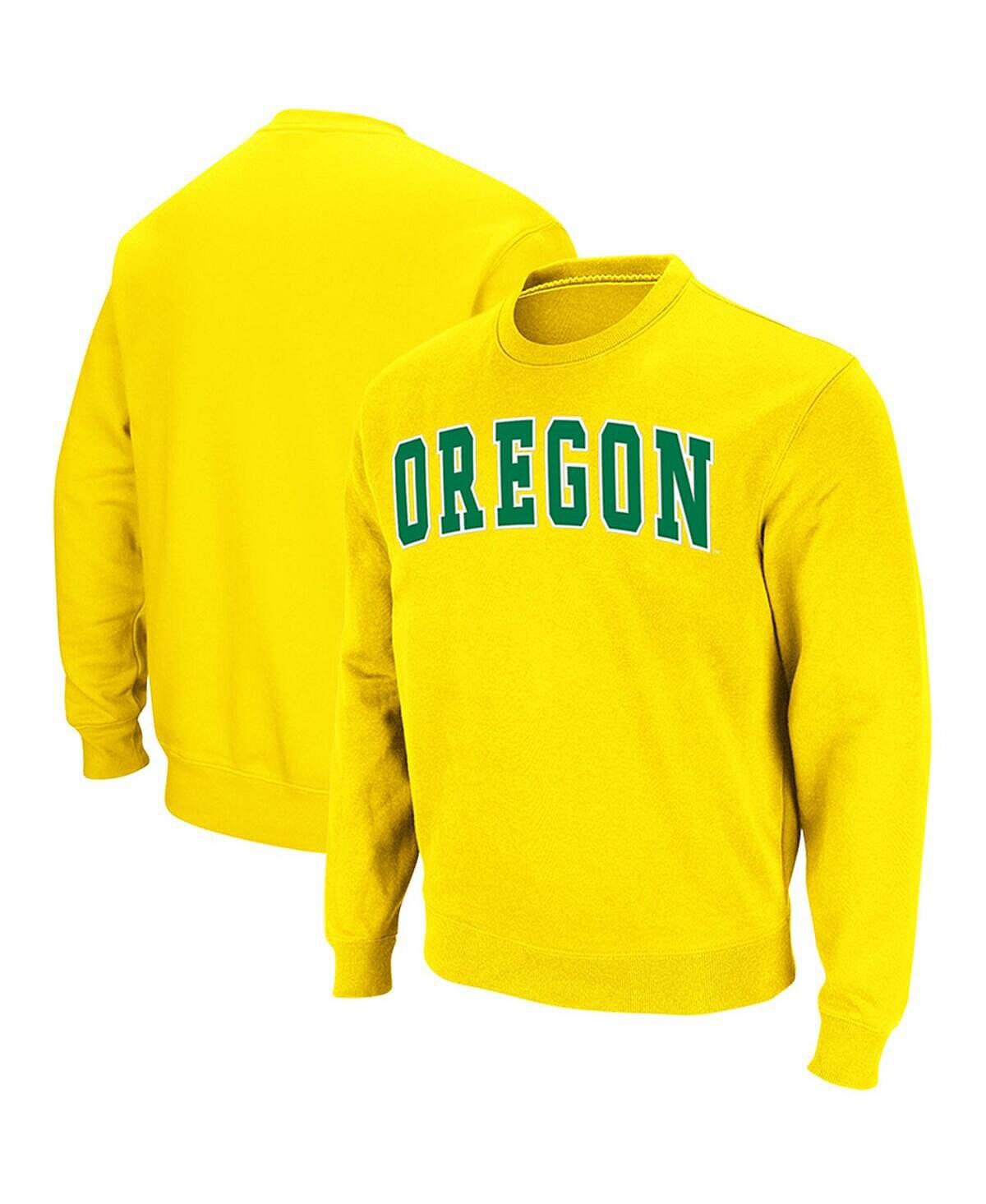 

Мужская желтая толстовка из твила с логотипом oregon ducks arch & logo tackle tackle Colosseum