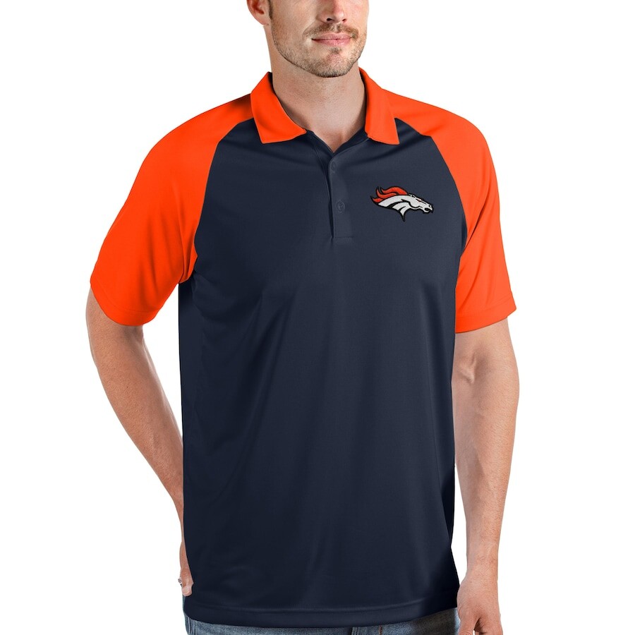 

Поло с коротким рукавом Antigua Denver Broncos, нави