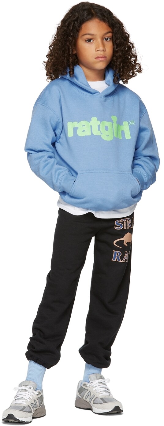 

SSENSE Exclusive Kids Черные флисовые штаны для отдыха от родентицидов Stray Rats