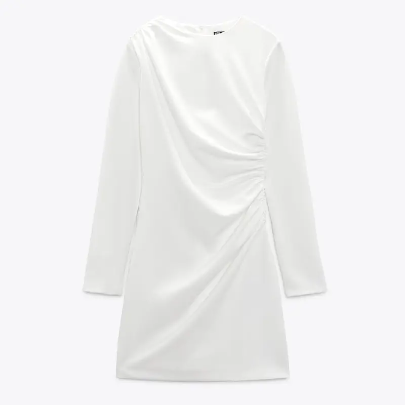 

Платье Zara Short With Side Gathering, белый