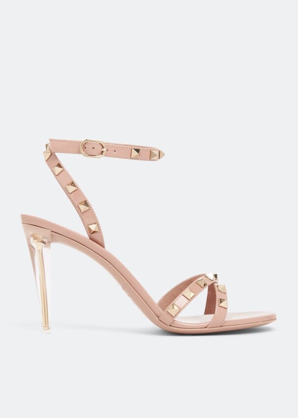 

Сандалии VALENTINO GARAVANI Rockstud Skin sandals, розовый