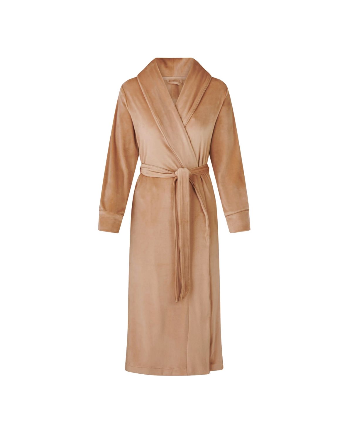 Женский бархатный халат из мягкого велюра Pure Fiber, бежевый – заказатьиз-за рубежа в «CDEK.Shopping»