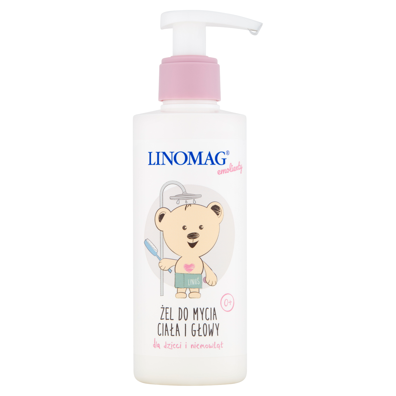 Linomag Emolienty гель для мытья тела и головы для детей и младенцев, 200 мл