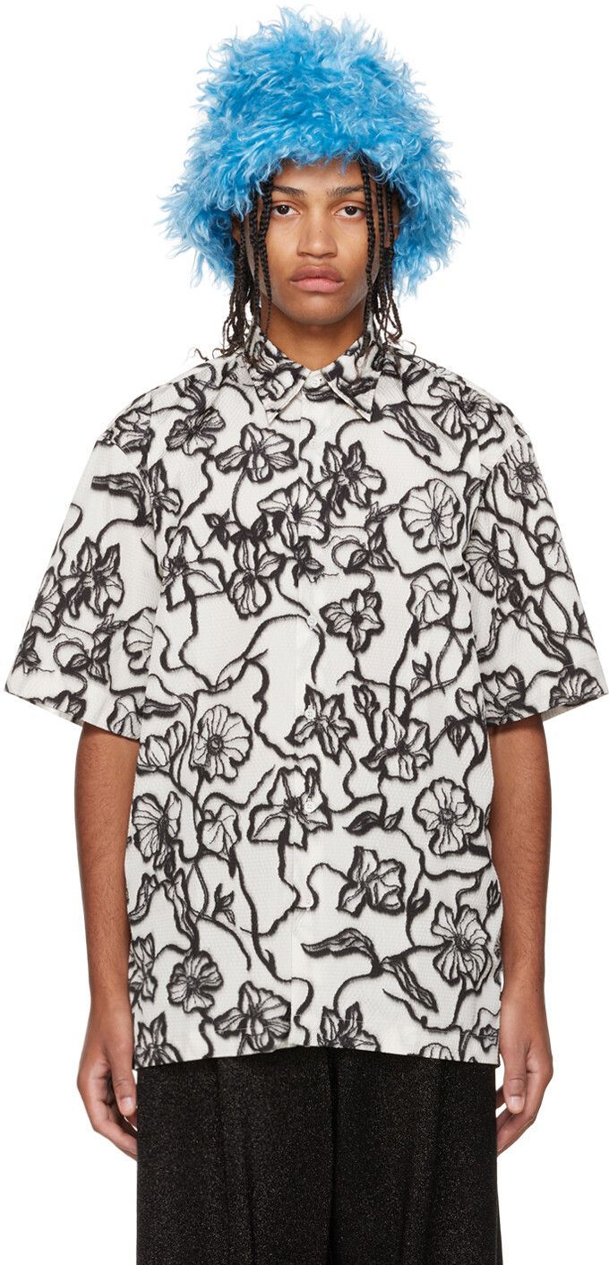 

Бело-черная рубашка Cassidye Dries Van Noten