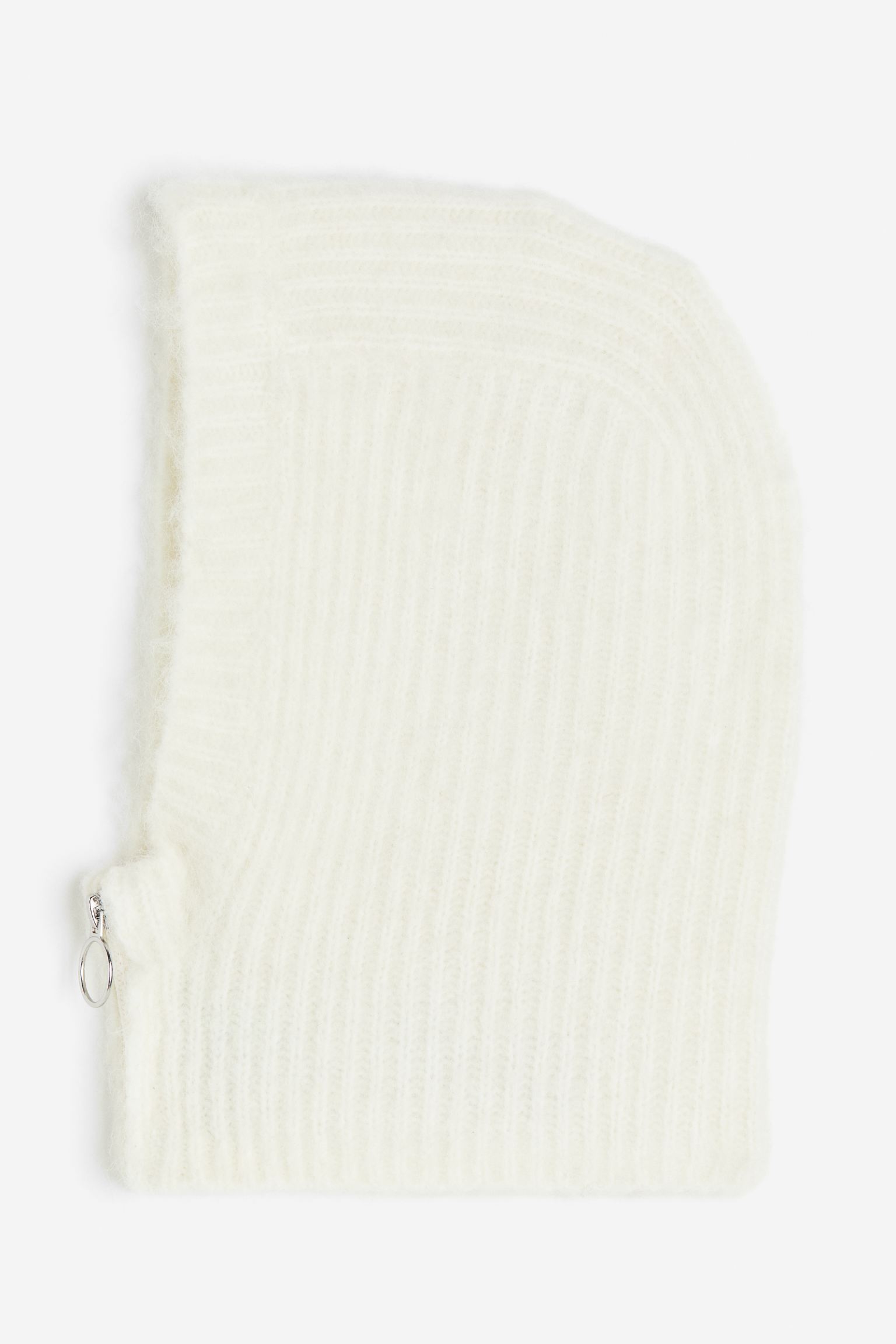 Балаклава H&M Rib-knit Wool-blend, белый inspire балаклава из шерсти терракотовый