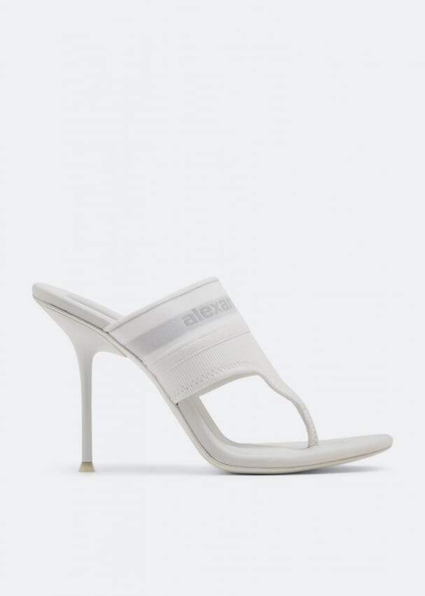 

Мюли ALEXANDER WANG Sienna thong mules, белый