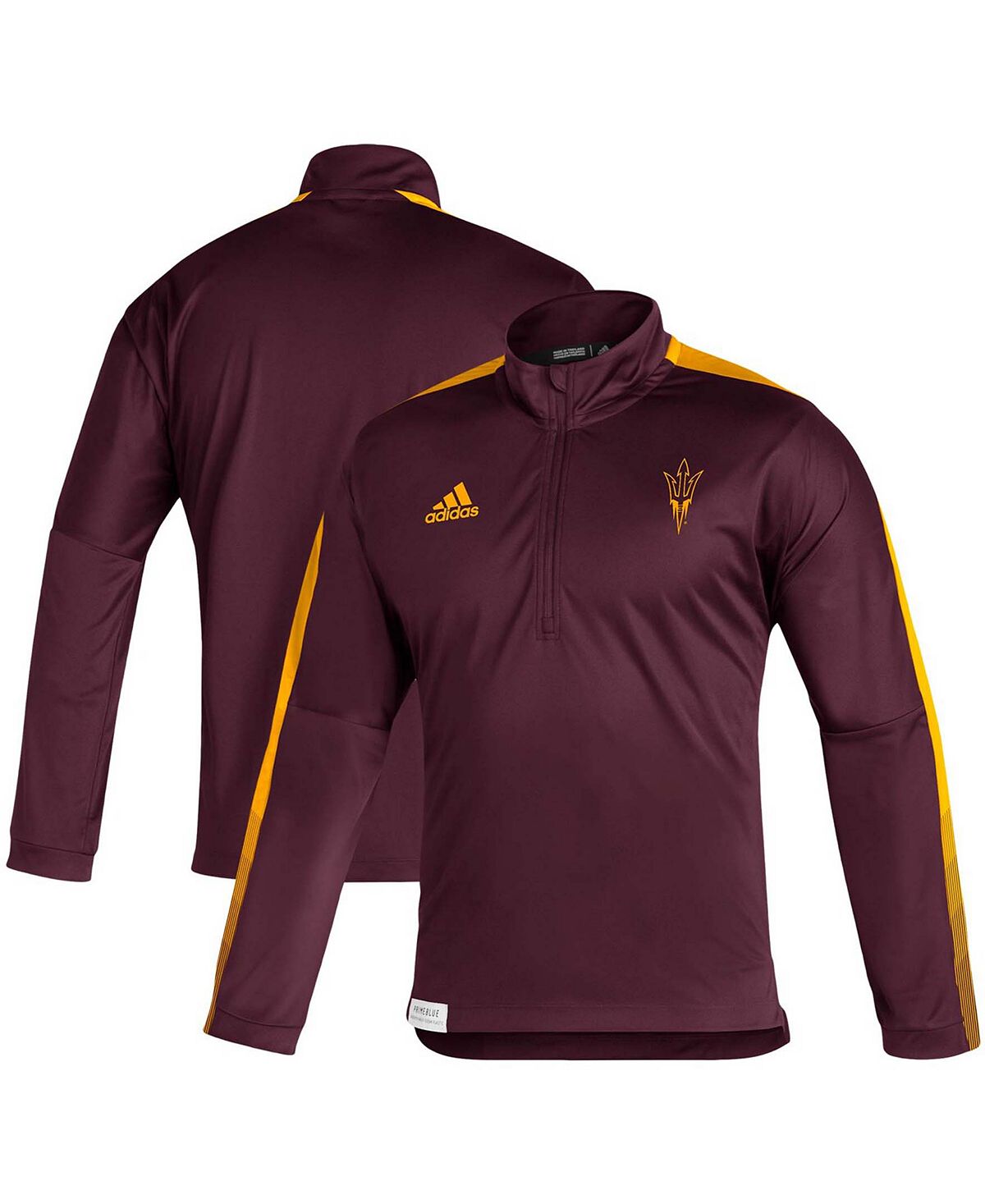 Мужская куртка Adidas Arizona State Sun Devils 2021 Sideline Primeblue Size L/2XL, бордовый/желтый