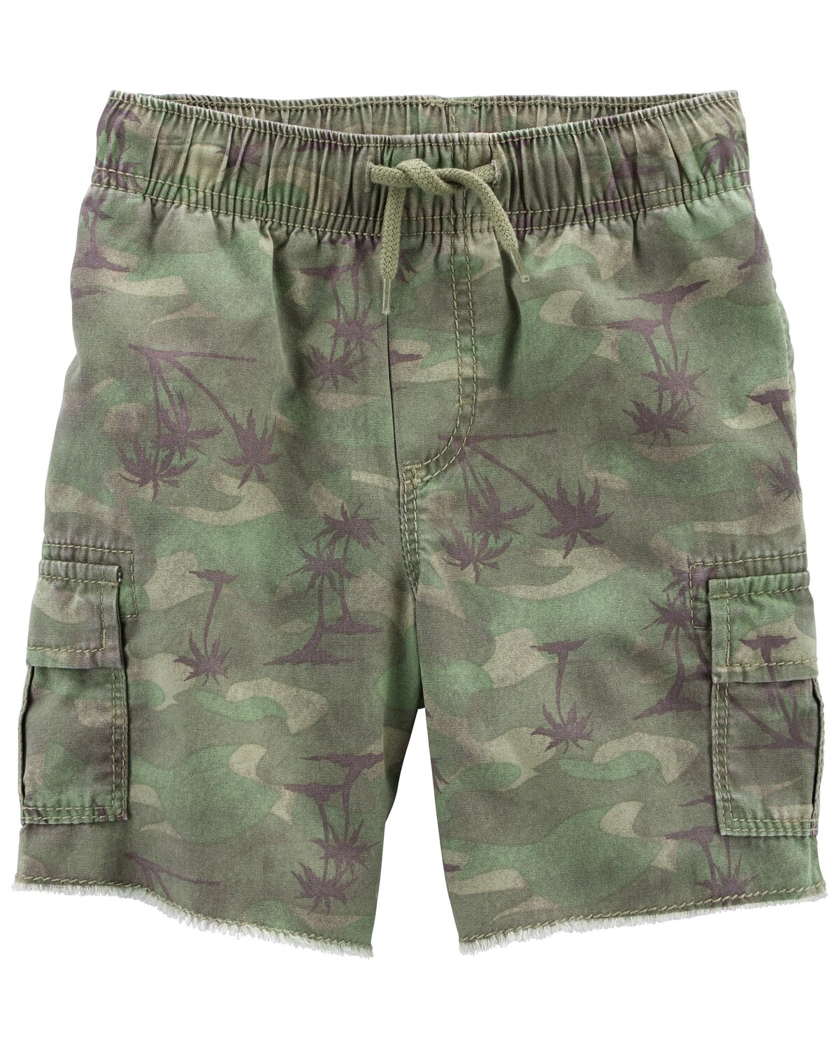 

Шорты-карго Baby Tropical Camo с завязками на шнурке Carter's, зеленый