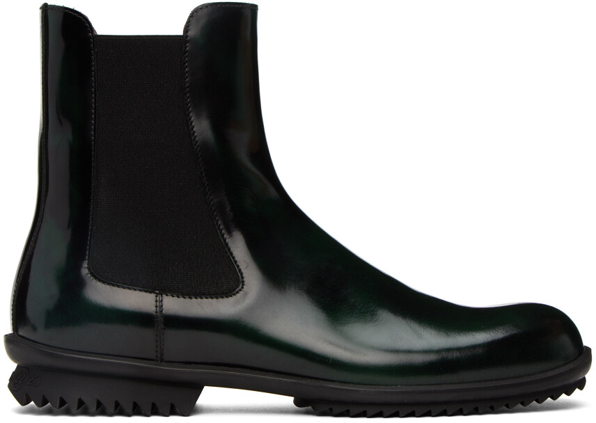 

Зеленые кожаные ботинки челси Maison Margiela