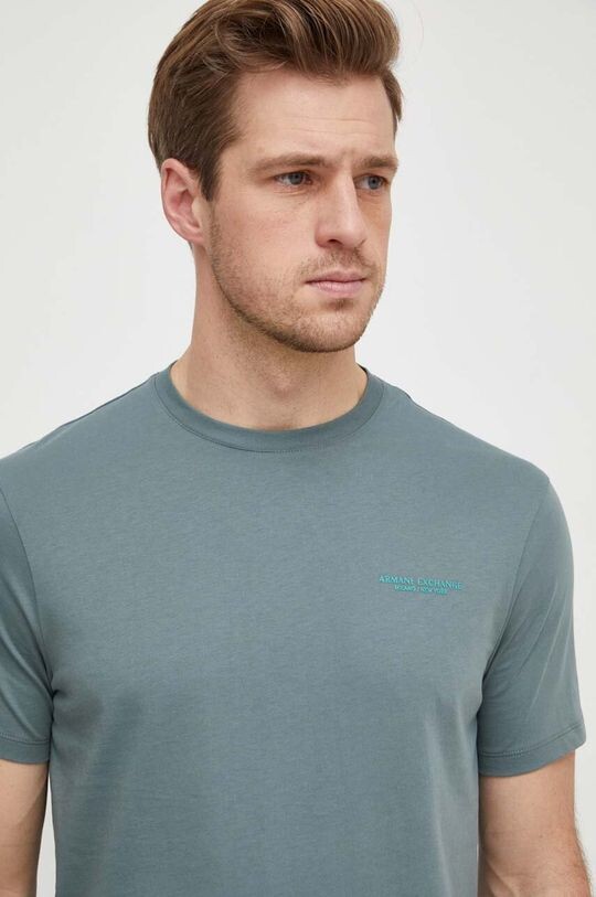 

Хлопковая футболка Armani Exchange, зеленый