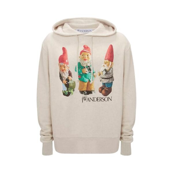 

Футболка hoodie mit zwergen motiv oatmeal melange oatmeal melang J.W. Anderson, бежевый