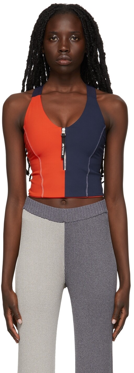 

Красно-синий спортивный топ New Balance Edition Sleek Crop Staud, Красный
