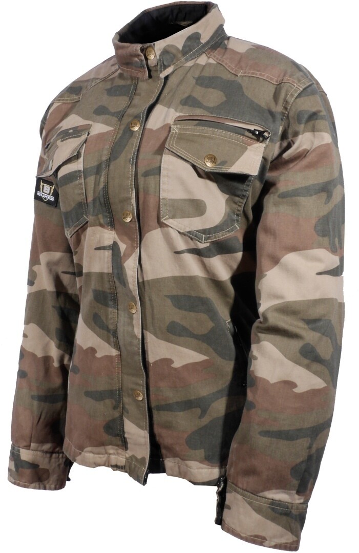 

Мотоциклетная рубашка Bores Military Jack Camo с длинным рукавом, камфляжный