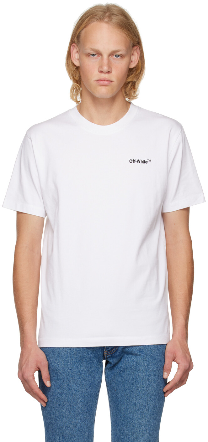 

Белая футболка с круглым вырезом Off-White, Белый