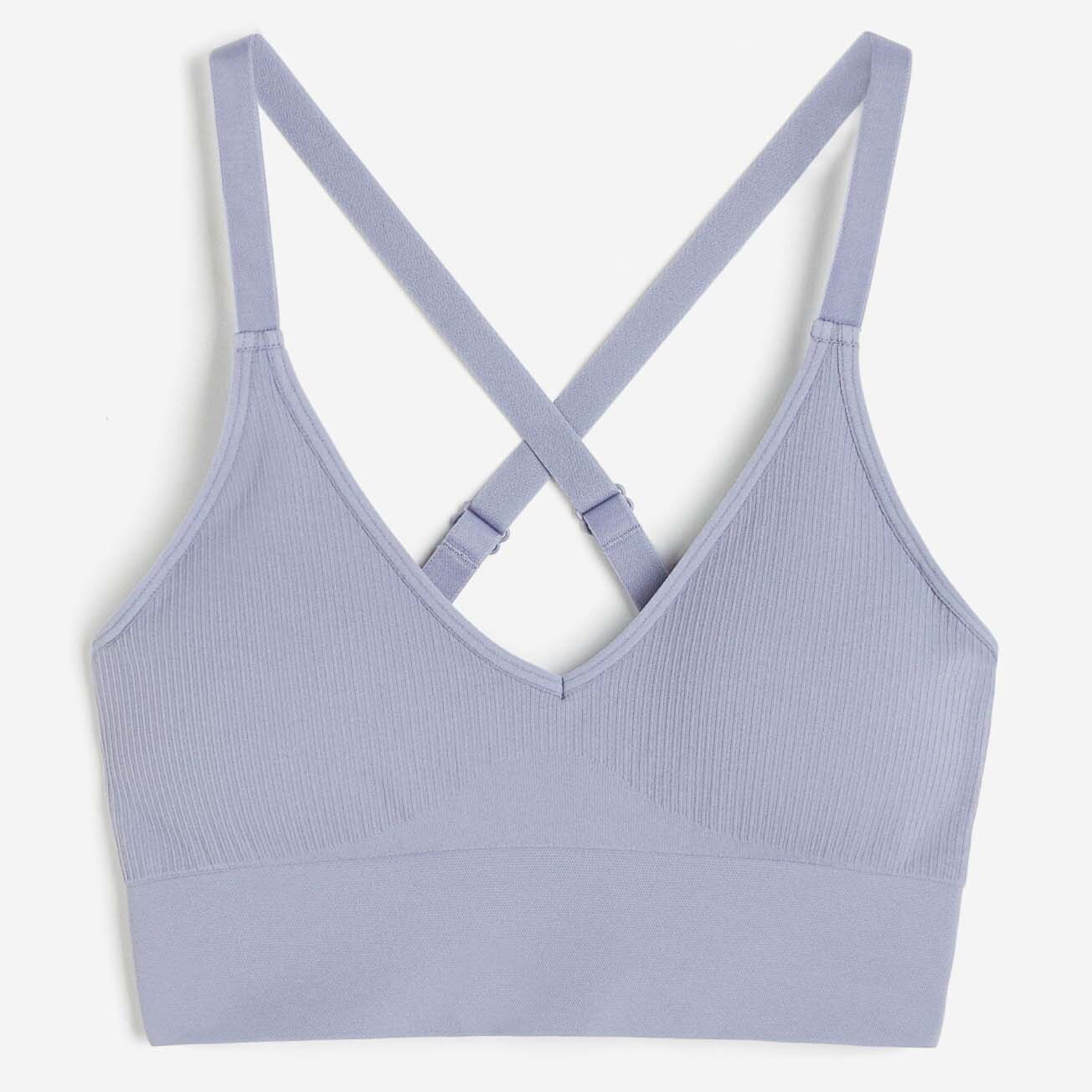 

Спортивный бюстгальтер H&M DryMove Medium Support, серо-фиолетовый