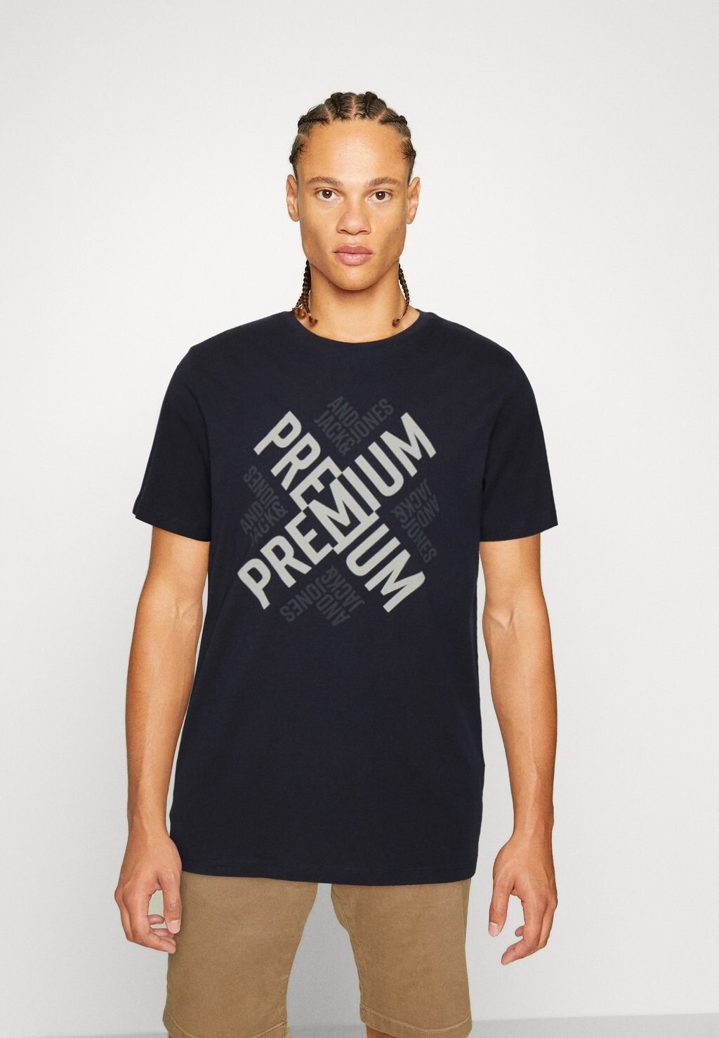 

Футболка с принтом Jack & Jones, темно-синий