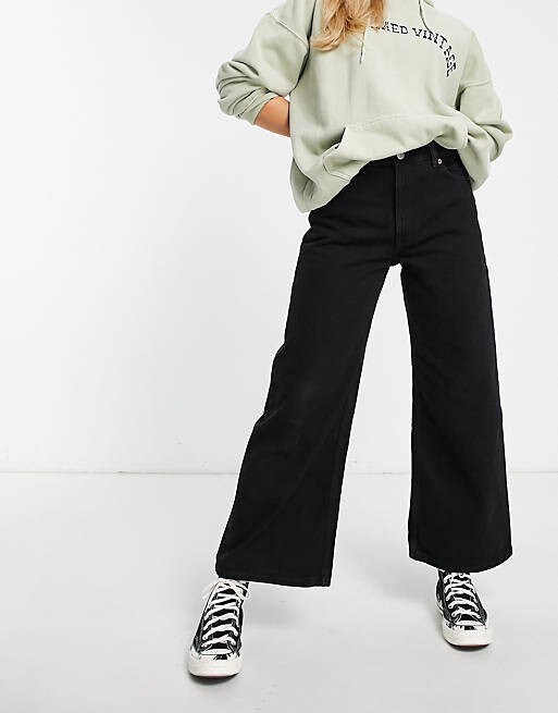 

Черные укороченные джинсы Monki Mamiko