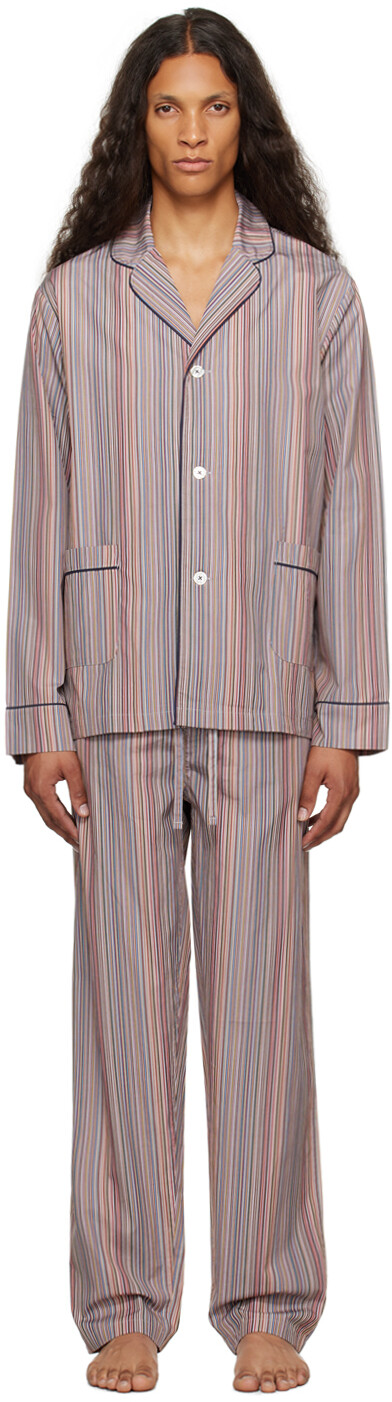 

Многоцветный пижамный комплект в фирменную полоску Paul Smith