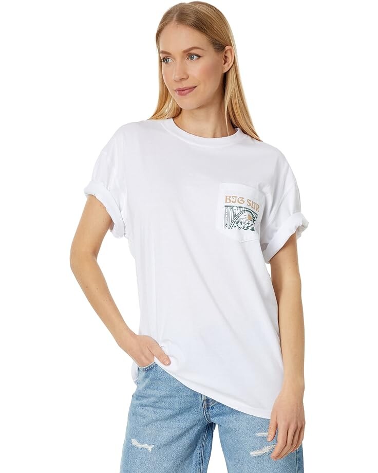 

Футболка Parks Project Big Sur Bridges Puff Print Pocket Tee, белый
