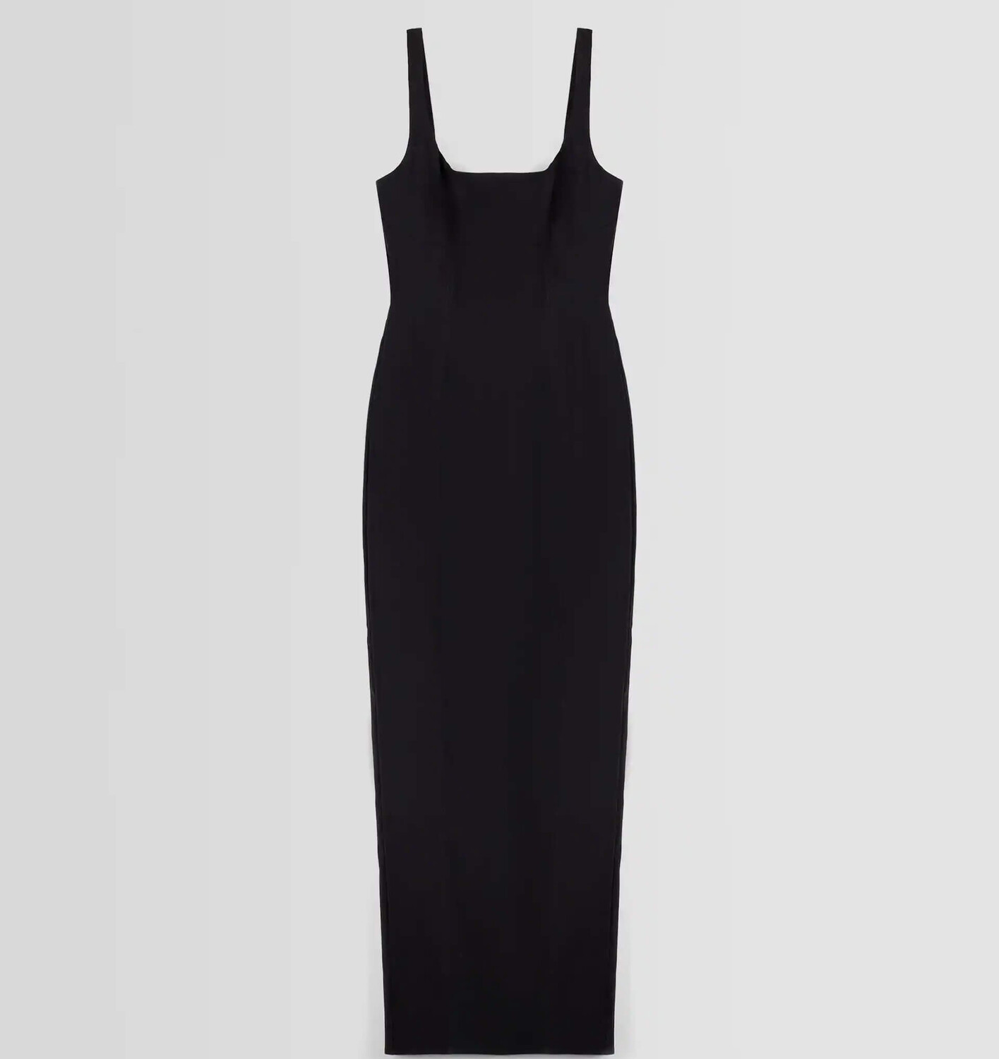 

Платье Bershka Fitted Midi With Wide Strap, черный