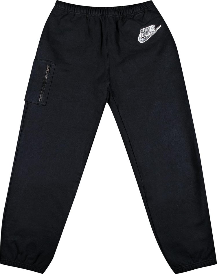 Спортивные брюки Supreme x Nike Cargo Sweatpant 'Black', черный спортивные брюки vetements cargo black черный