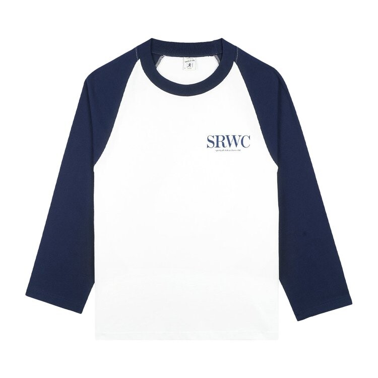 

Футболка Sporty & Rich Upper East Side Baseball Tee 'White/Navy', белый